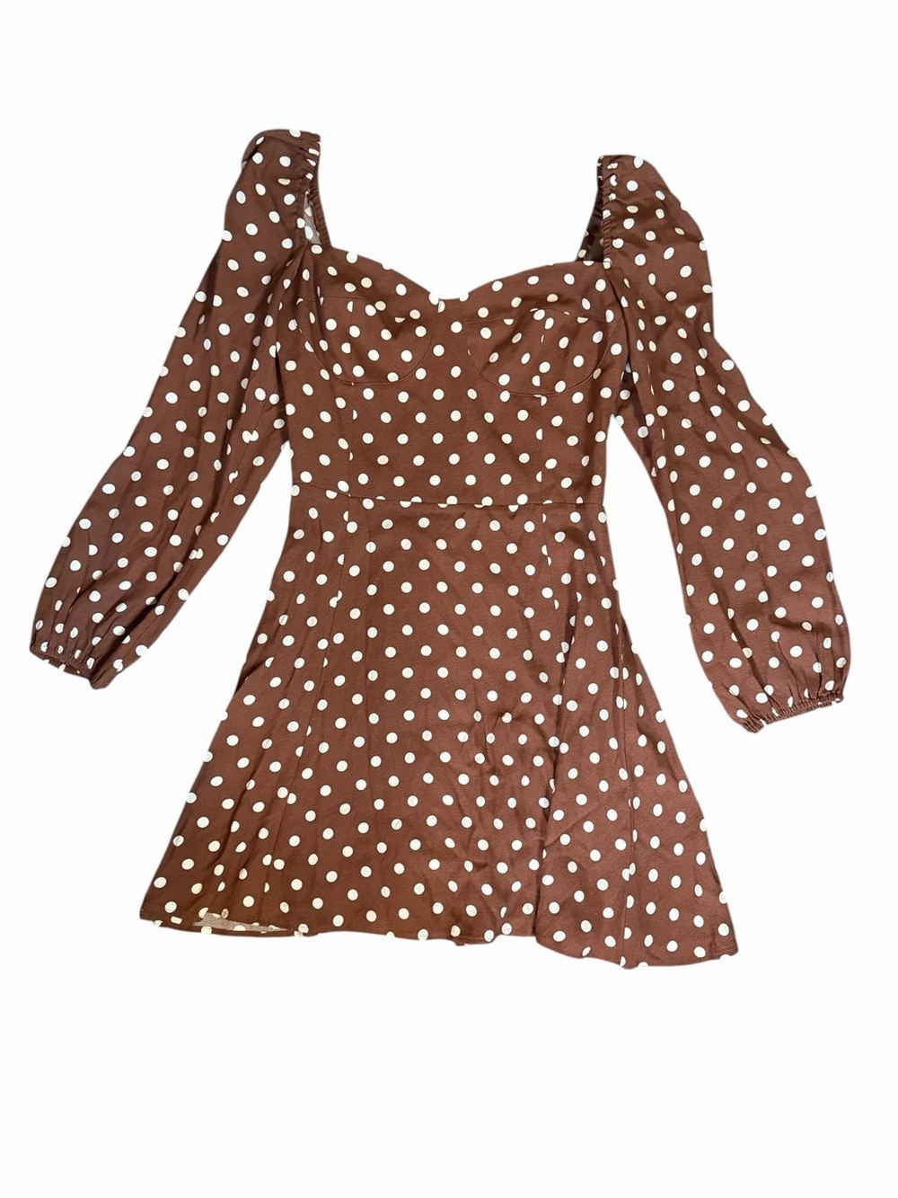 Reformation Mochi Polka-Dot Crepe Mini Dress 6P
